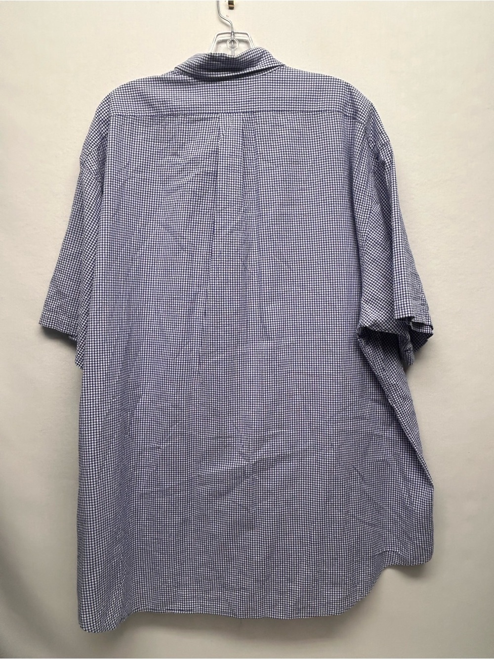Ralph Lauren Short-Sleeve Button-Down Shirt - Blue Gingham XXL - Picture 8 of 9